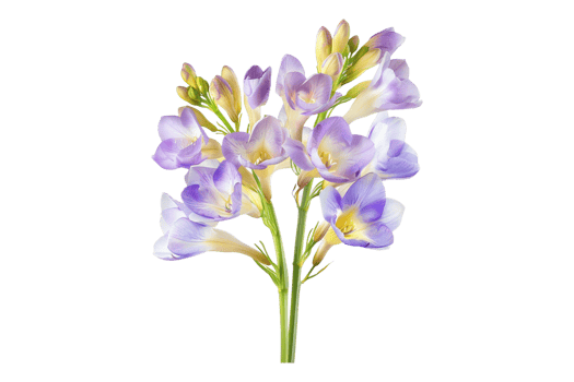 Freesias flower isolated on transparent background. png