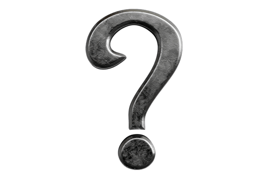 Question mark isolated on transparent background. png