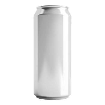 A white can of soda on a transparent background png