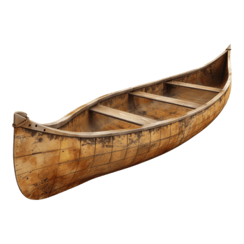 Canoe sticker isolated on transparent background png