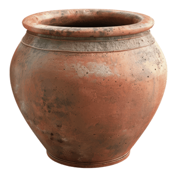 Ceramic pot isolated on transparent background png