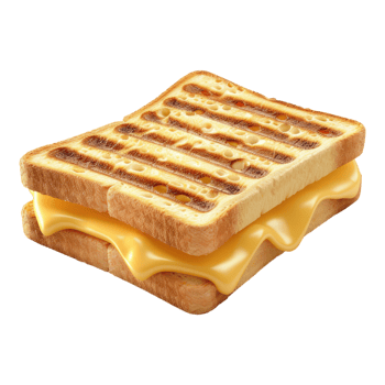 Grilled cheese sandwich isolated on transparent background png