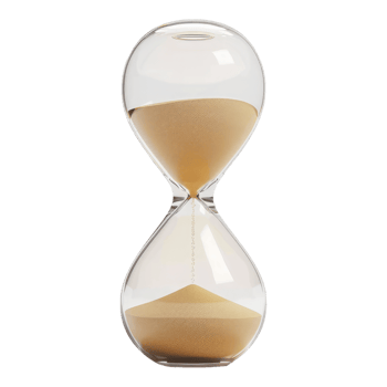 Scientifically accurate hourglass isolated on transparent background png