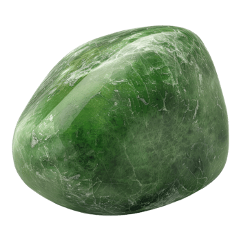 A green jade stone with a transparent background png