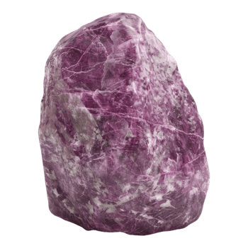 Lepidolite stone isolated on transparent background png