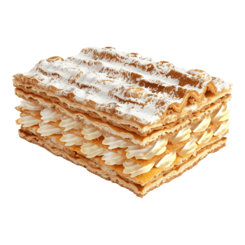 Mille feuille isolated on transparent background png