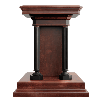 Presentation podium isolated on transparent background png
