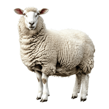 Sheep sticker isolated on transparent background png