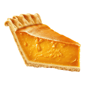 A slice of pumpkin pie on transparent background png