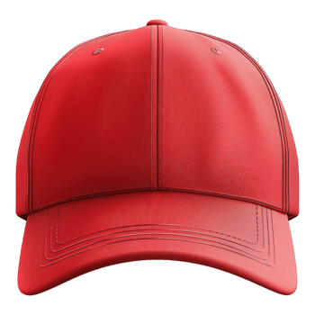 Red baseball cap isolated on transparent background png