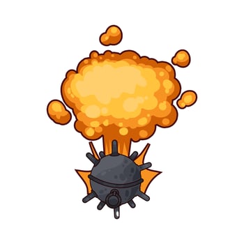 Large Dangerous Explosion illustration vector