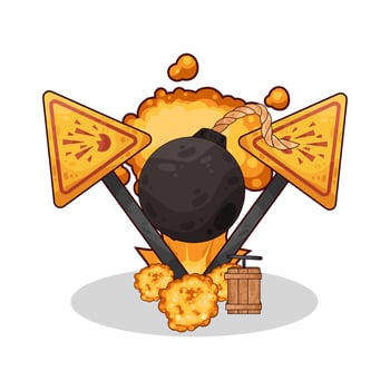 Fiery Bomb illustration vector