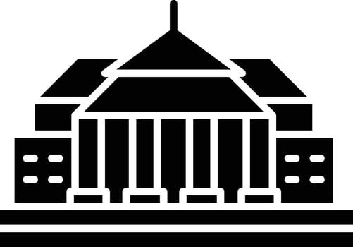 Short pillar solid glyph illustration vector