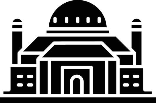 Governor house solid glyph illustration vector