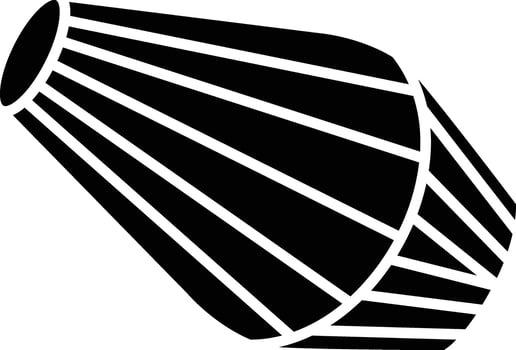 Mridanga solid glyph illustration vector
