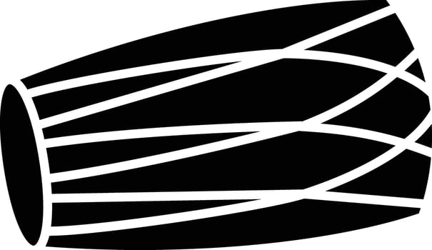 Dholak solid glyph illustration vector