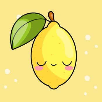 Kawaii Lemon Playful and Adorable Character Citrus vector