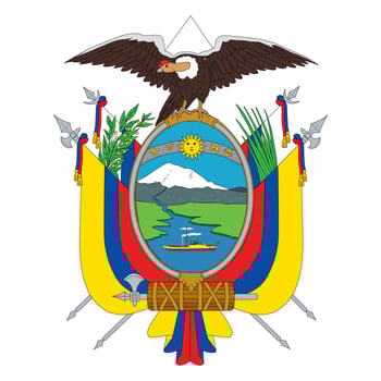 Ecuador flag national element material design vector
