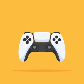 futuristic wireless game controller. illustration of an electronic device for playing with 2 handles vector