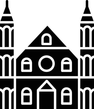 Binnenhof solid glyph illustration vector