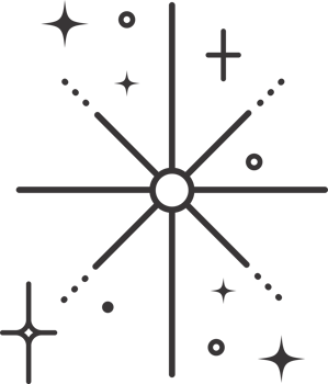 Outline icon of stars with sparkles. Glitter light graphic elements. Twinkles retro symbols. Minimal magic decoration png