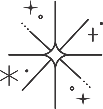 Outline icon of stars with sparkles. Glitter light graphic elements. Twinkles retro symbols. Minimal magic decoration png
