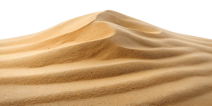 Sandy desert dune, isolated against transparent background png