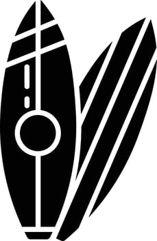 Surfboard solid glyph illustration vector