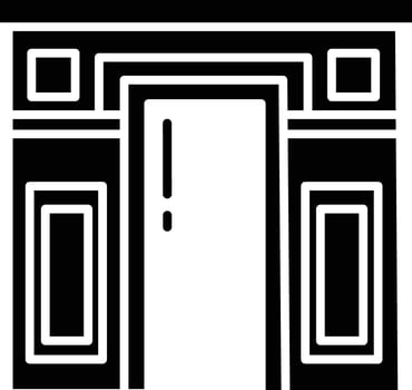 Gate of the Sun solid glyph illustration vector