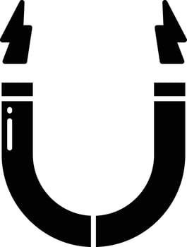 magnetic solid glyph illustration vector