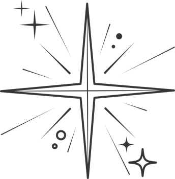 Line icon of stars. Sparks and shiny elements. Abstract glitter symbol with light effect. Minimal Y2K magic twinkles png