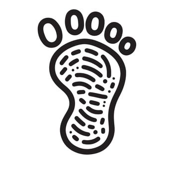 Footprint outline icon image with white background vector