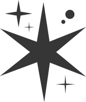 Star icon. Bling and sparkle shapes. Retro Y2K graphic design elements. Vintage twinkle starburst. Abstract simple 70s black Christmas symbol png