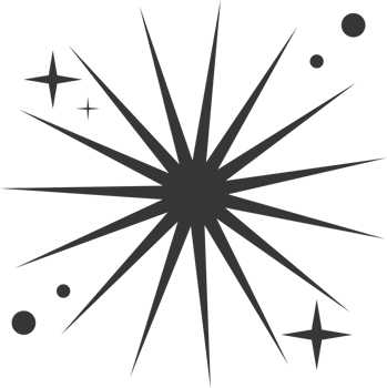 Star icon. Bling and sparkle shapes. Retro Y2K graphic design elements. Vintage twinkle starburst. Abstract simple 70s black Christmas symbol png