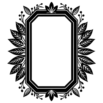 black elegant oval frame png