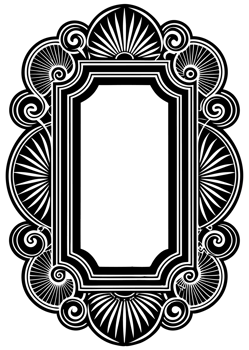 oval big black elegant frame cutouts png