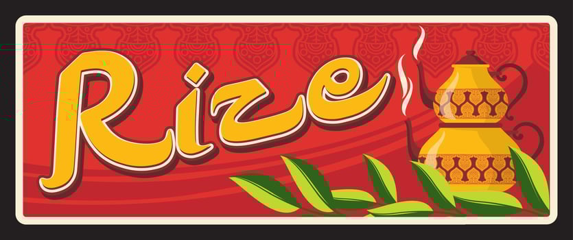 Rize Turkish il province, travel sign or board vector