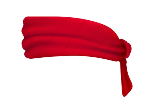 Cartoon sea pirate bandana, red sailor scarf vector