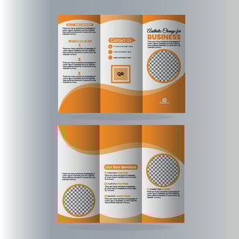 Business trifold template vector