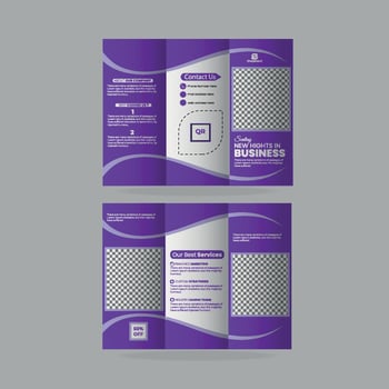 modern trifold business brochure vector
