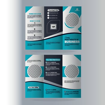 Trifold business brochure vector