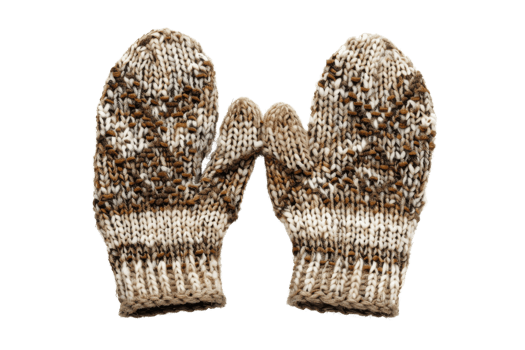 Warm Knit Mittens for Winter png