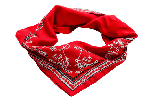 Red and White Patterned Bandana png