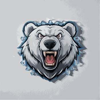 polar bear design illustration logo vector