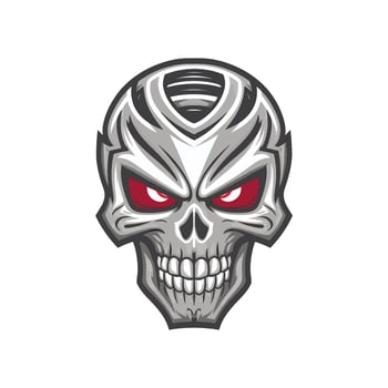 skull character design illustration logo vector