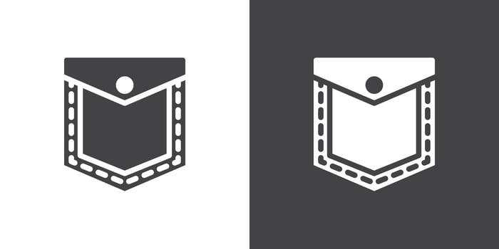 Pocket icon Thin line illustration set vector