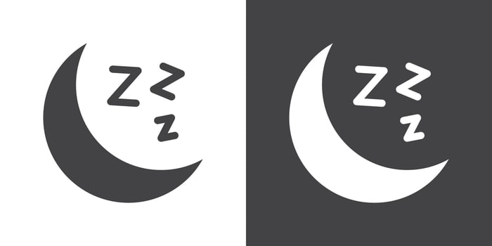 Zzz icon Thin line illustration set vector