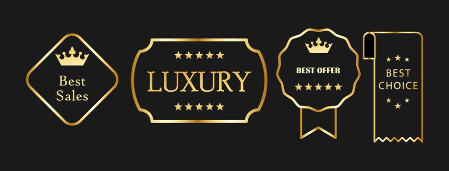 Luxury Gold and Black Premium Quality vector