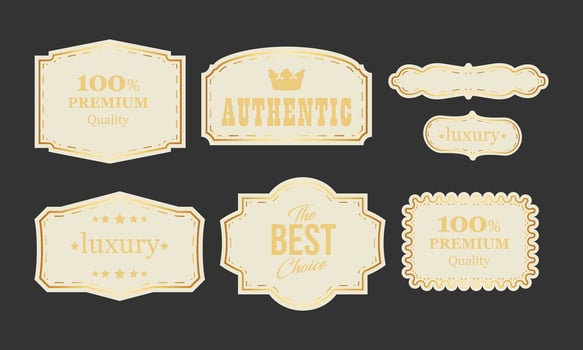 Luxury Vintage Premium Quality Labels vector