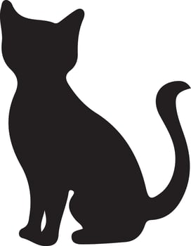 Cat black silhouette free files vector